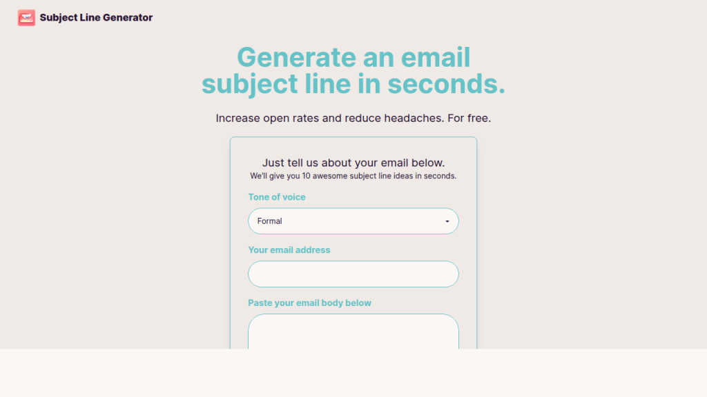 Subject Line Generator