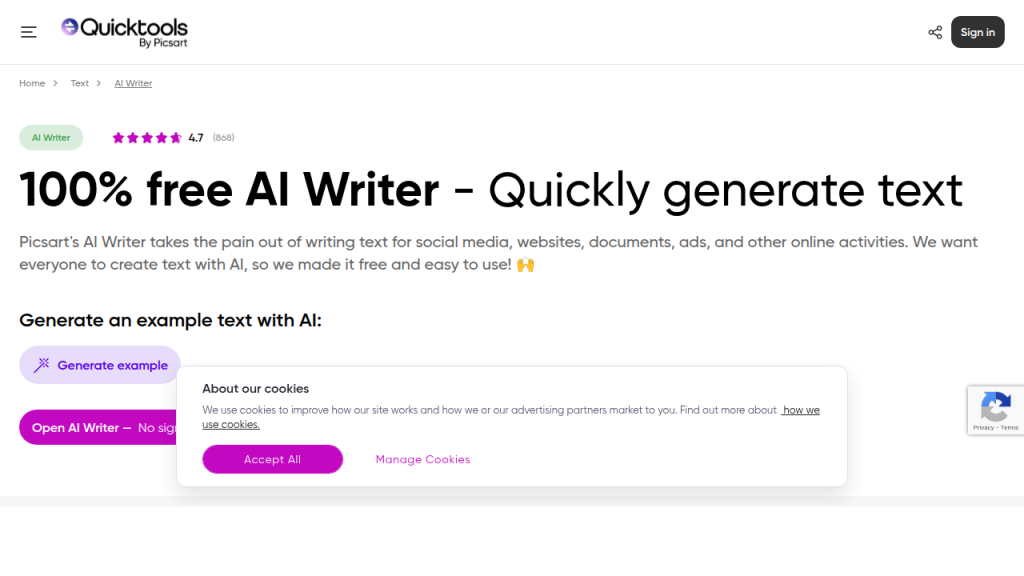 AI Writer by Picsart