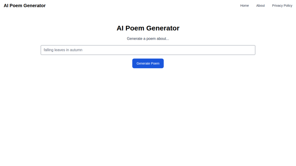 AI Poem Generator