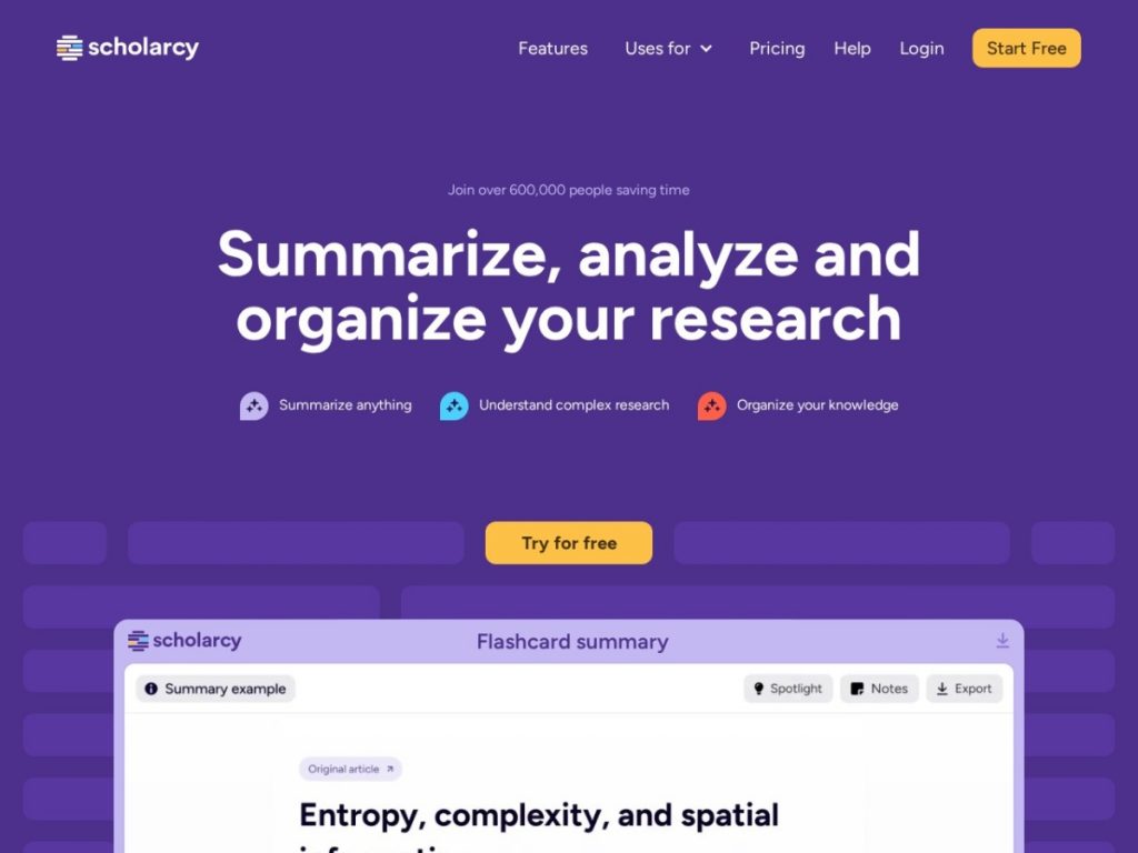 Scholarcy Library