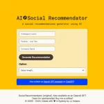 AI Social Recommendator